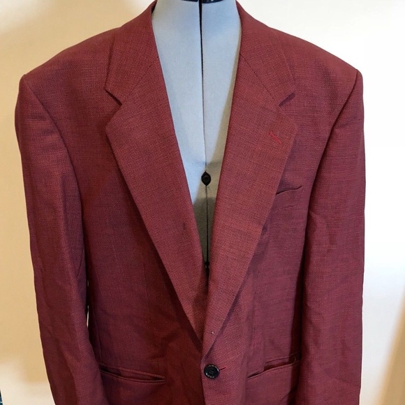 ungaro suits blazers red sports coat blazer houndstooth 44r